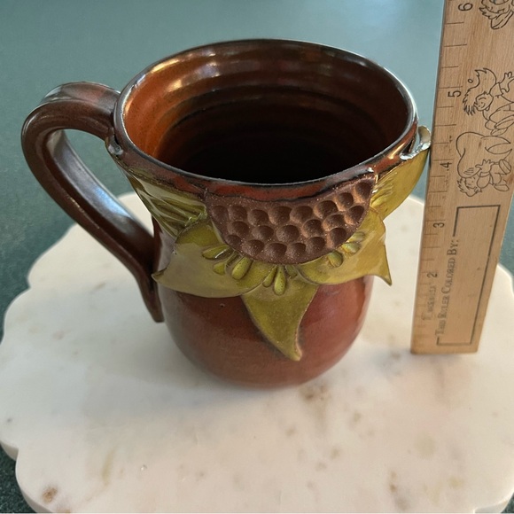 Mudworks Pottery Sunflower Mug 3D Handmade USA - Picture 7 of 8
